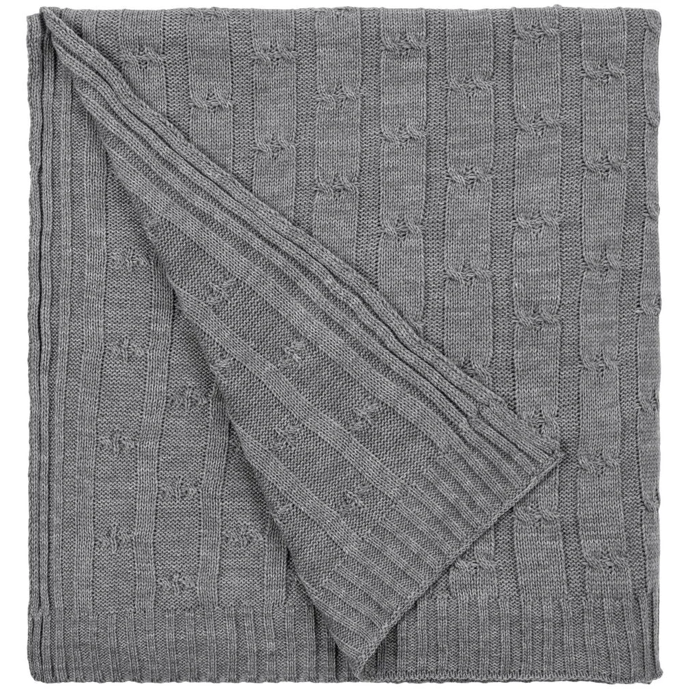 Плед Trenza, серый 110х170 см - фото 1