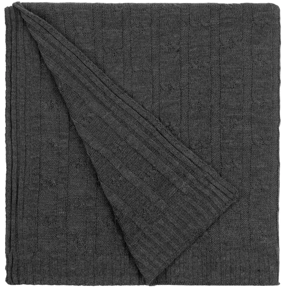 Плед Trenza, темно-серый 110х170 см - фото 1