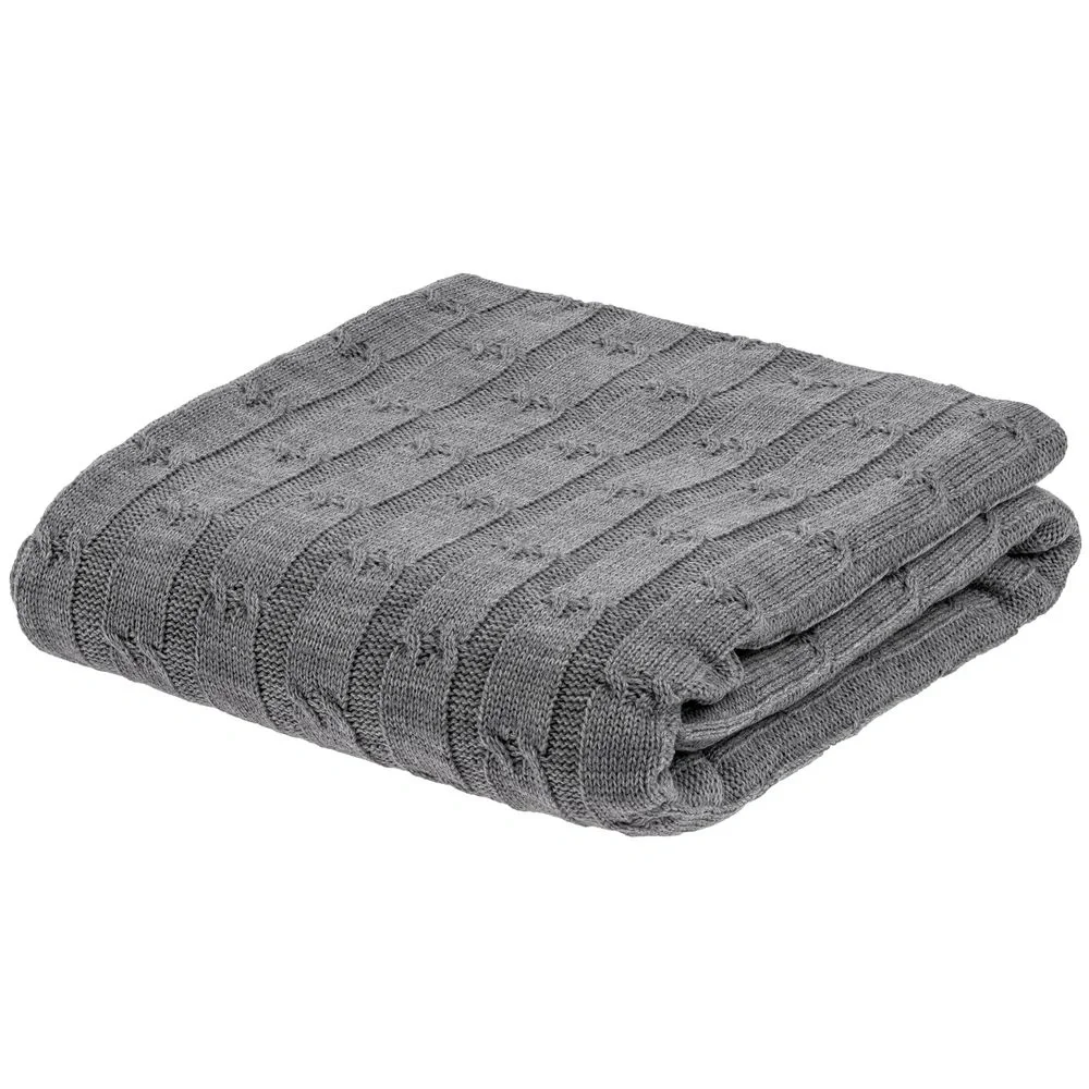 Плед Trenza, серый 110х170 см - фото 2