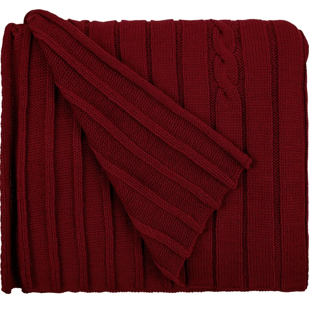 Плед Tressa, темно-красный 110x170 см - фото 2