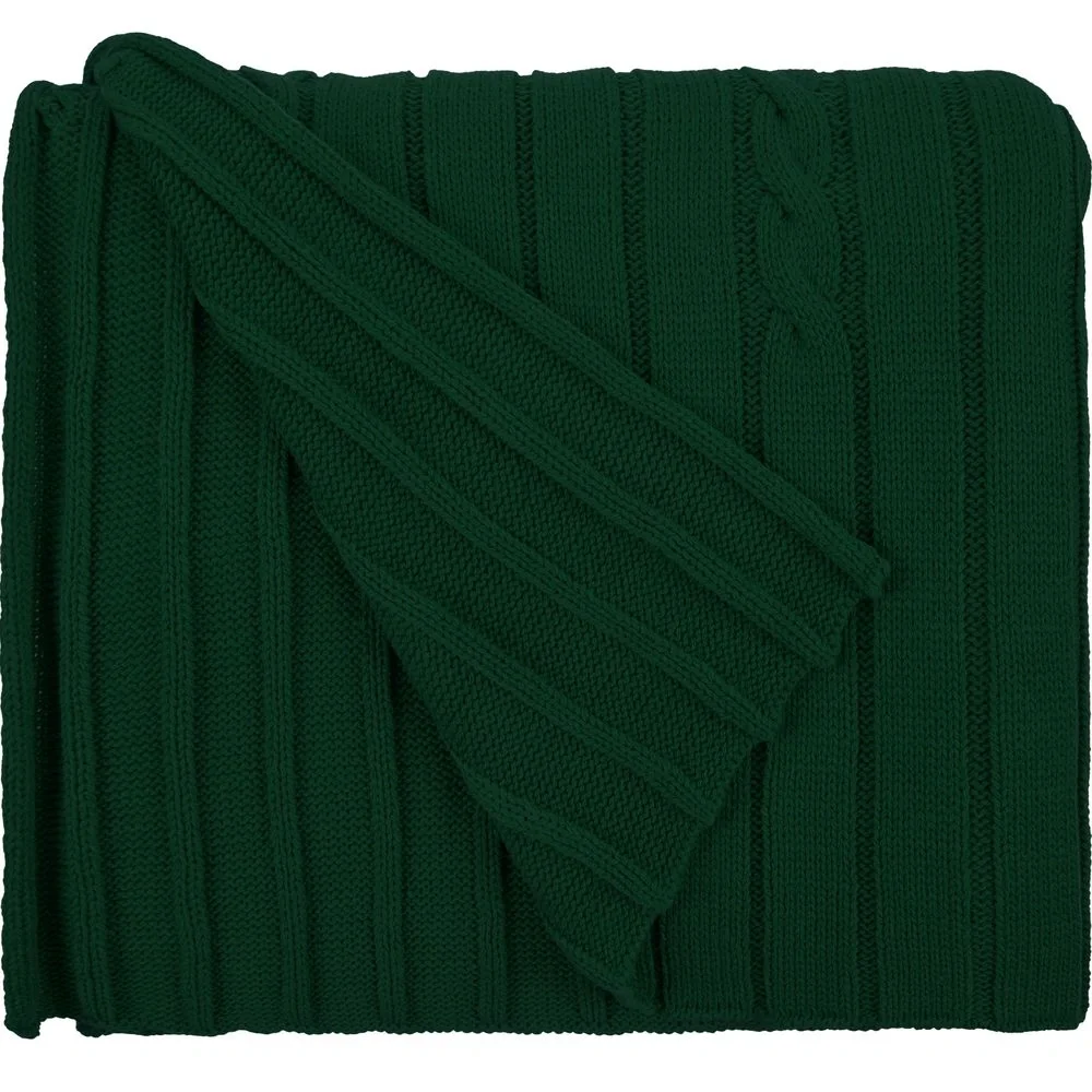 Плед Tressa, темно-зеленый 110x170 см - фото 2