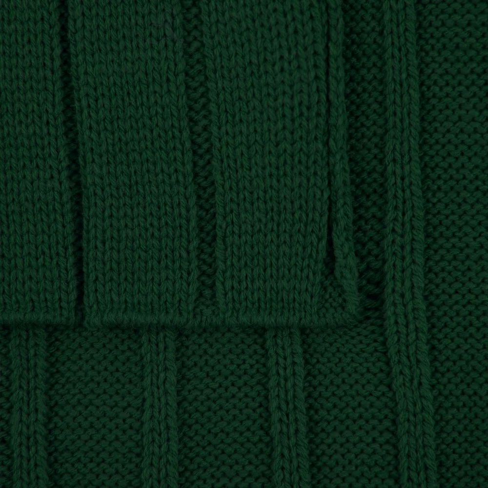 Плед Tressa, темно-зеленый 110x170 см - фото 4