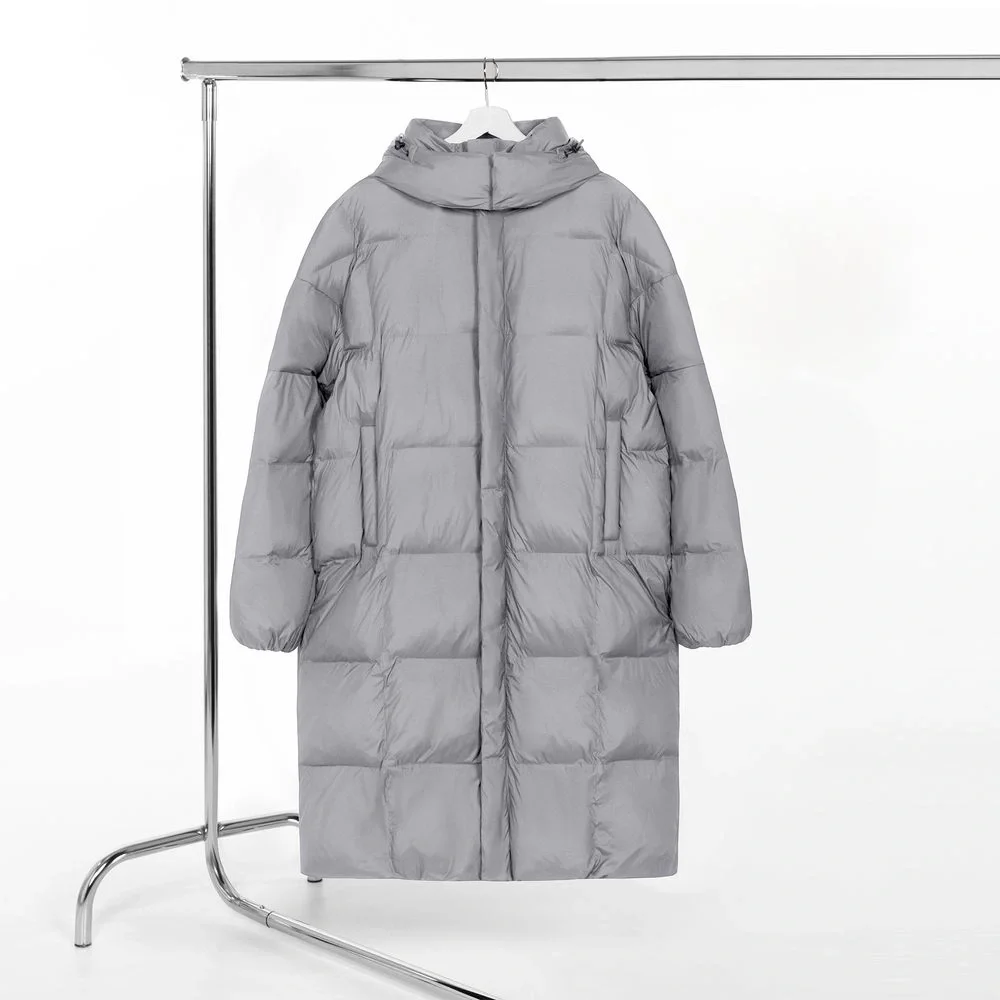 Пуховик унисекс Kapsula, серый - фото 1