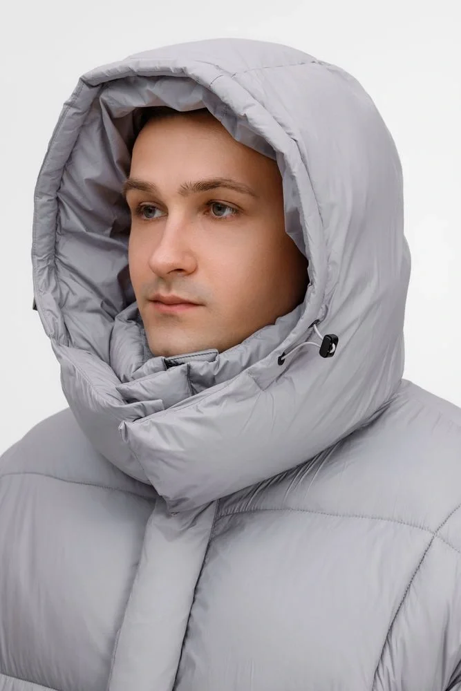 Пуховик унисекс Kapsula, серый - фото 12