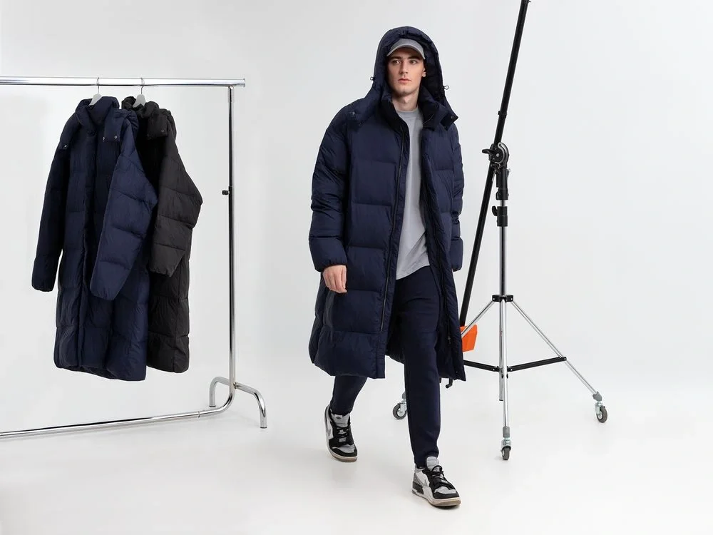 Пуховик унисекс Kapsula, темно-синий - фото 14