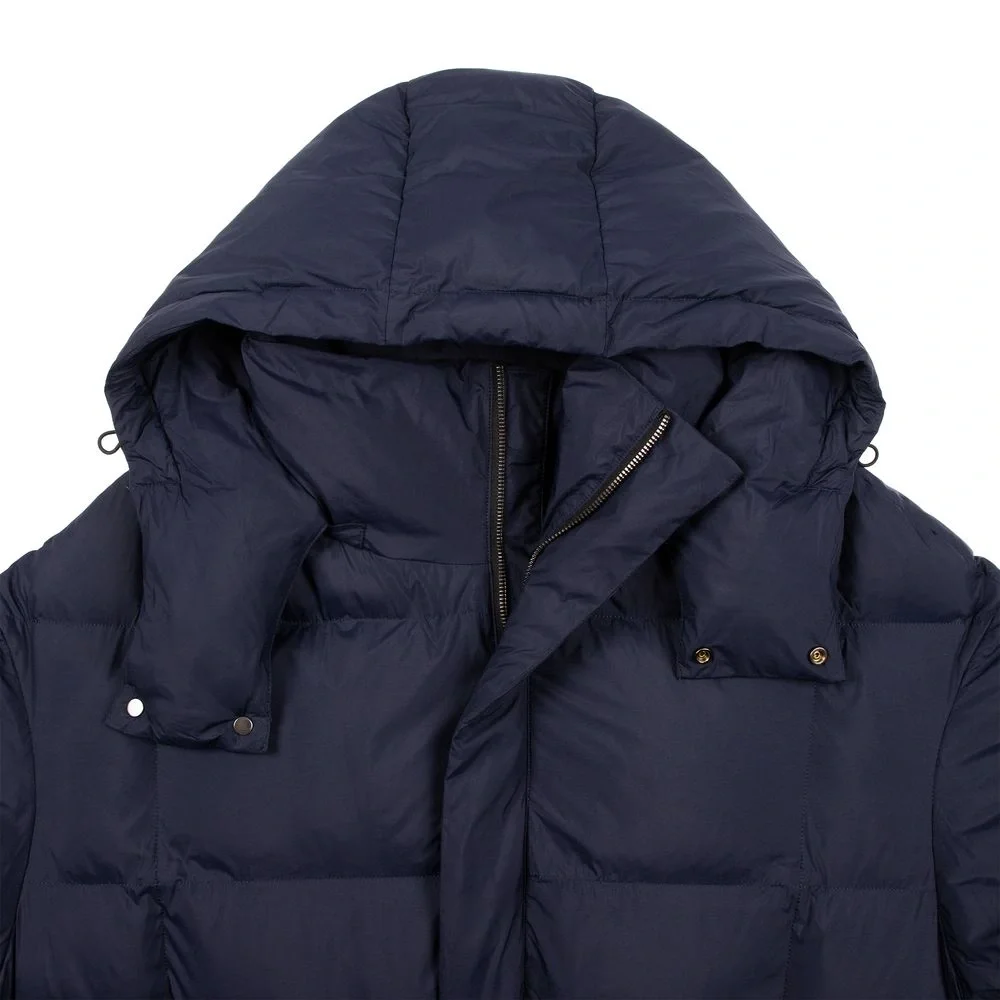 Пуховик унисекс Kapsula, темно-синий - фото 4
