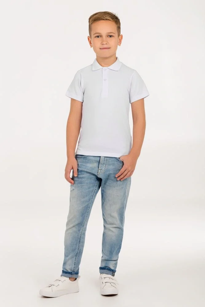 Рубашка поло детская Virma Kids, белая - фото 6