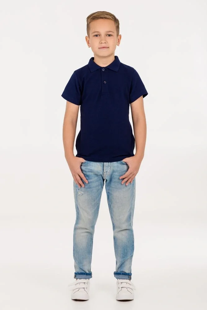 Рубашка поло детская Virma Kids, темно-синяя - фото 6