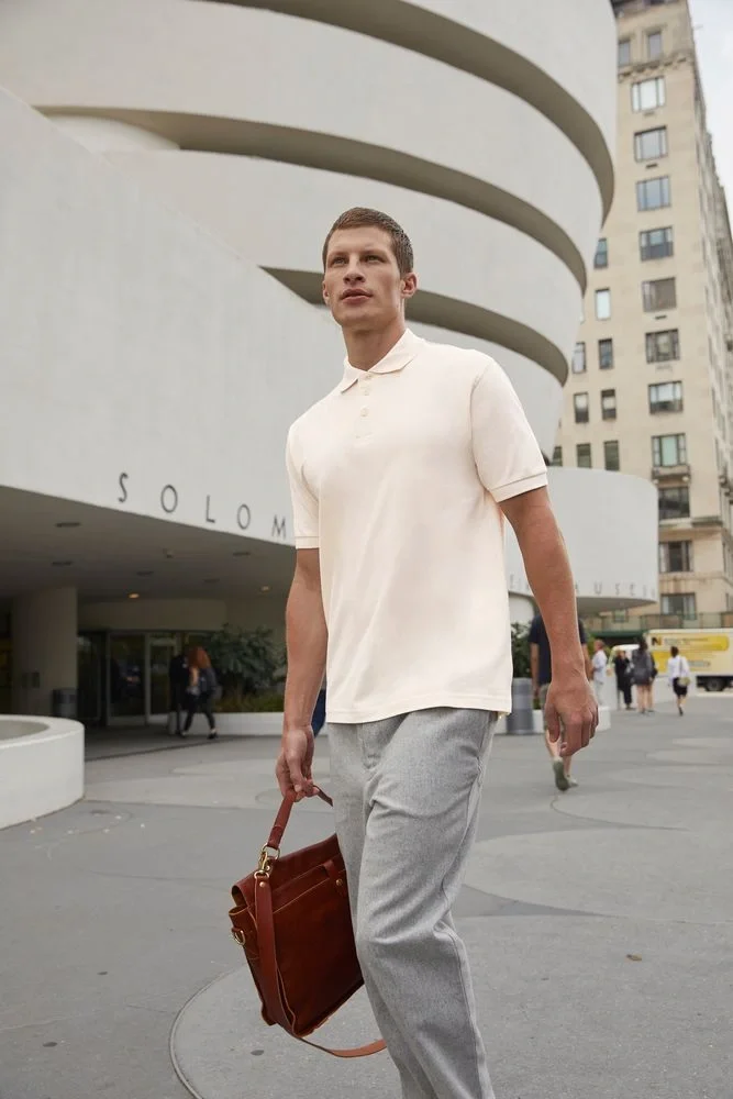 Рубашка поло Heavymill белая - фото 7