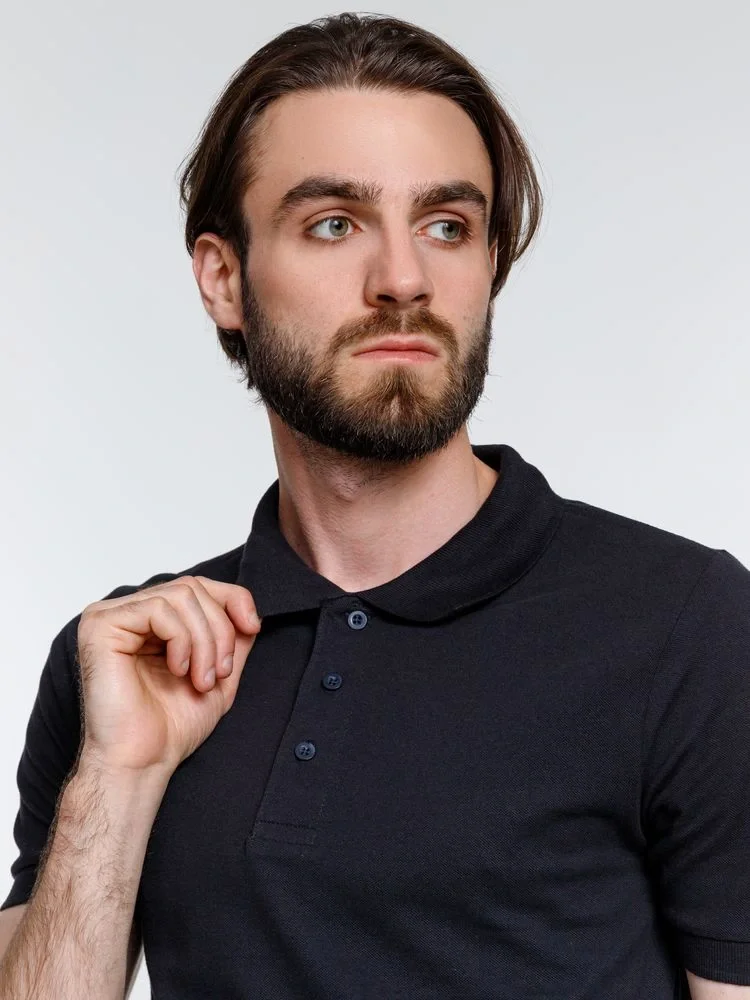 Рубашка поло мужская Adam, темно-синяя - фото 12