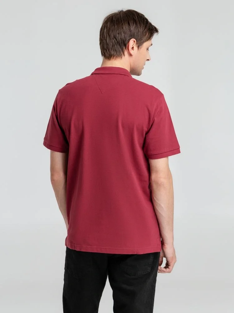 Рубашка поло мужская Neptune, вишнево-красная - фото 11