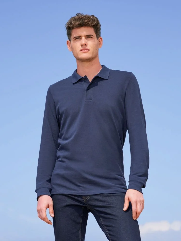 Рубашка поло мужская с длинным рукавом Perfect LSL Men, красная - фото 10