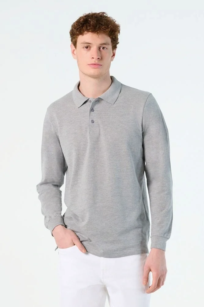 Рубашка поло мужская с длинным рукавом Star 170, темно-синяя - фото 6