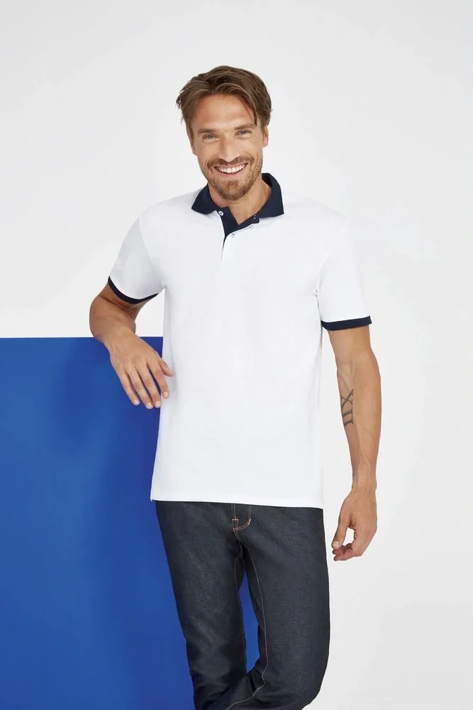 Рубашка поло Prince 190, темно-синяя с белым - фото 5