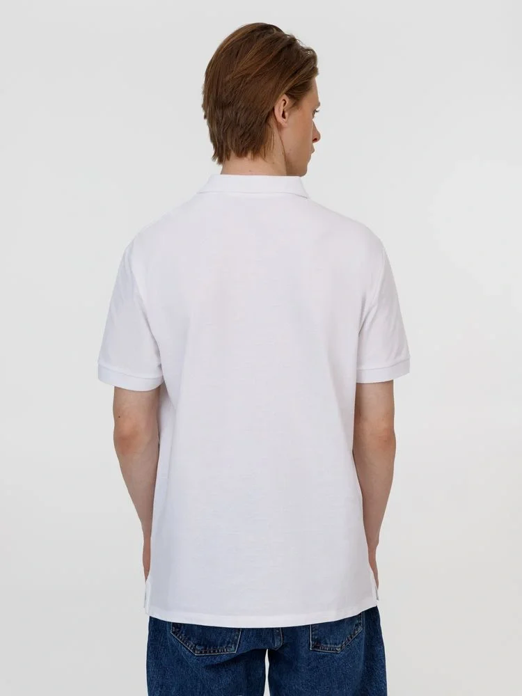 Рубашка поло унисекс Pacific, белая - фото 6