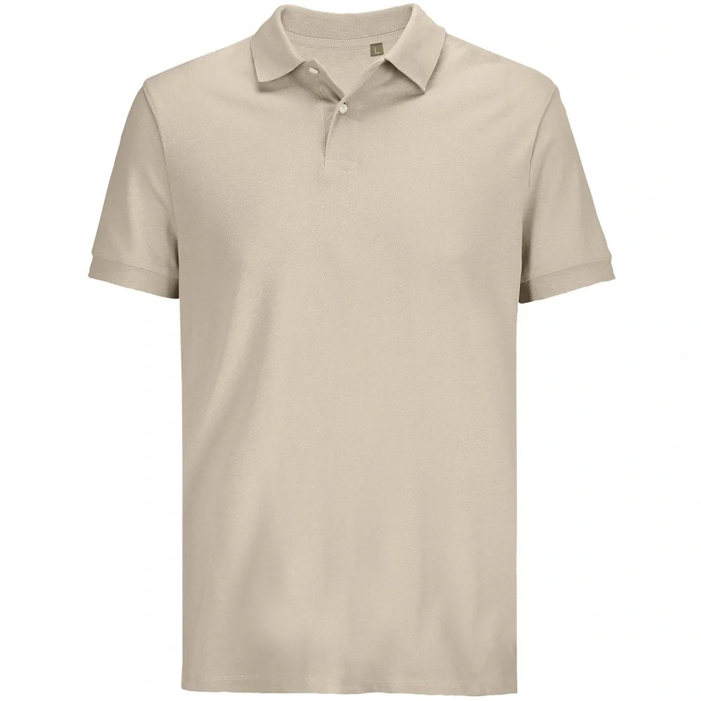 Рубашка поло унисекс Pacific, бежевая (льняная) - фото 1