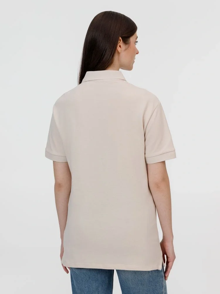 Рубашка поло унисекс Pacific, бежевая (льняная) - фото 11