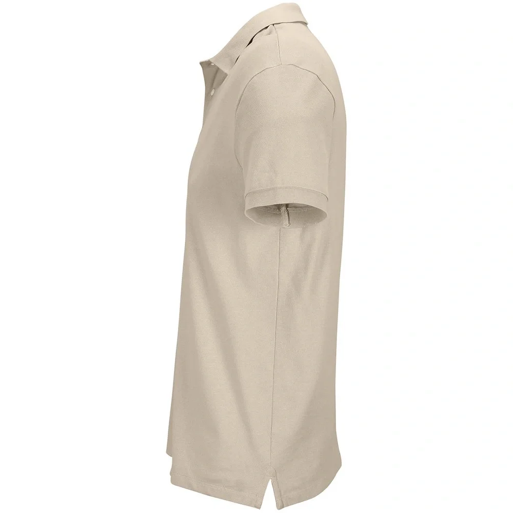 Рубашка поло унисекс Pacific, бежевая (льняная) - фото 3