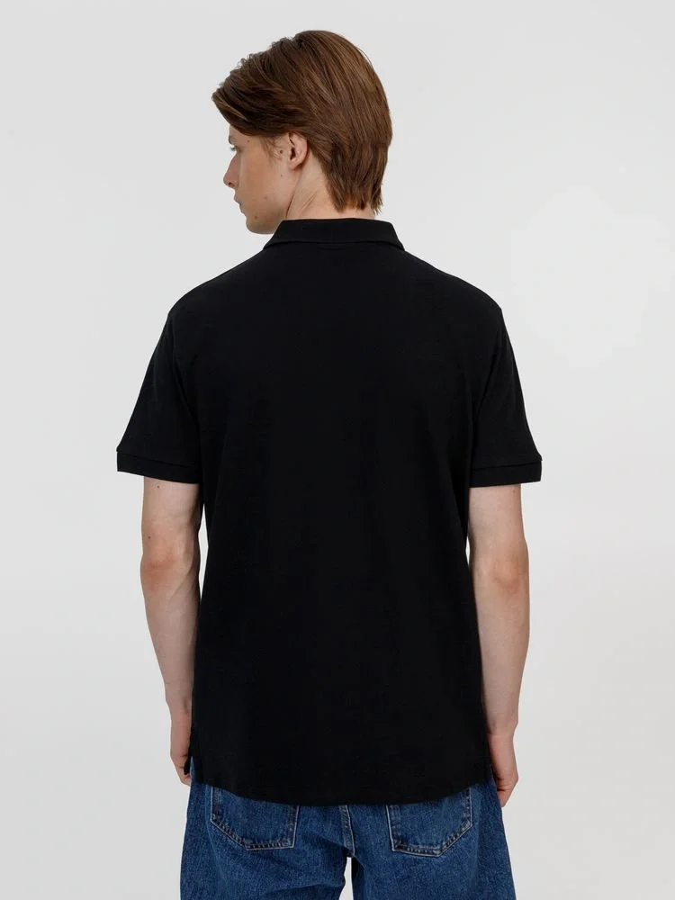 Рубашка поло унисекс Pacific, черная - фото 6