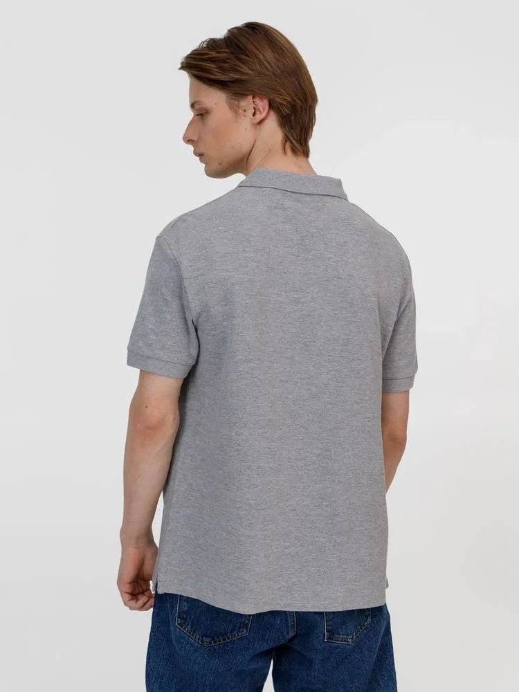 Рубашка поло унисекс Pacific, серый меланж - фото 6