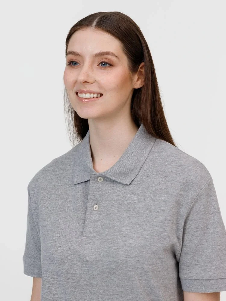 Рубашка поло унисекс Pacific, серый меланж - фото 9