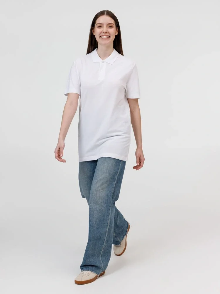 Рубашка поло унисекс Pulse, белая - фото 11