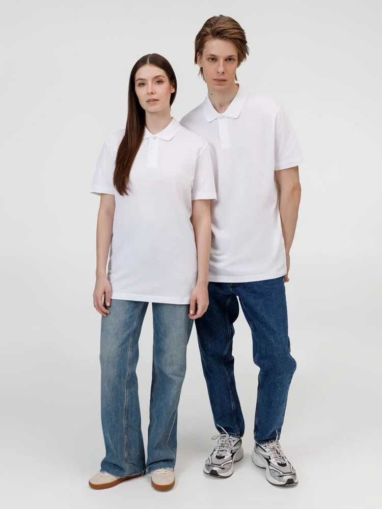 Рубашка поло унисекс Pulse, белая - фото 12