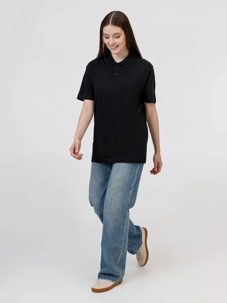 Рубашка поло унисекс Pulse, черная - фото 11