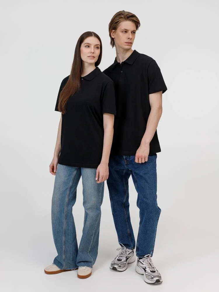 Рубашка поло унисекс Pulse, черная - фото 12