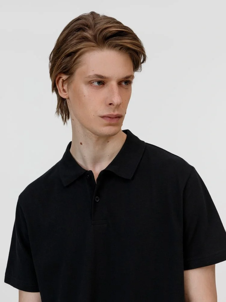 Рубашка поло унисекс Pulse, черная - фото 5