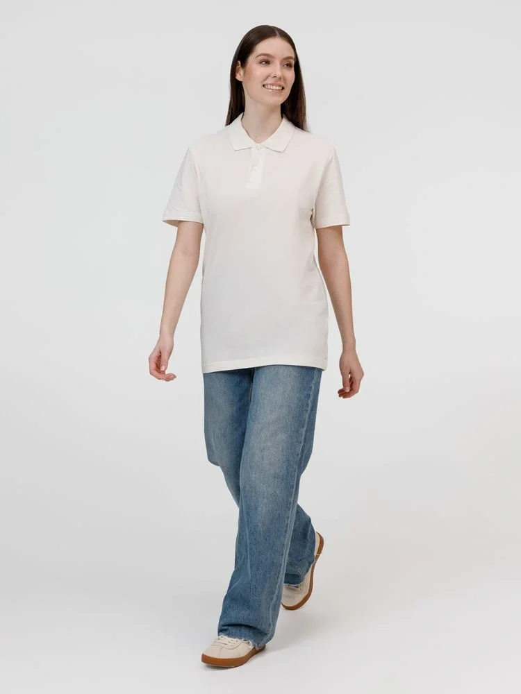 Рубашка поло унисекс Pulse, молочно-белая - фото 10