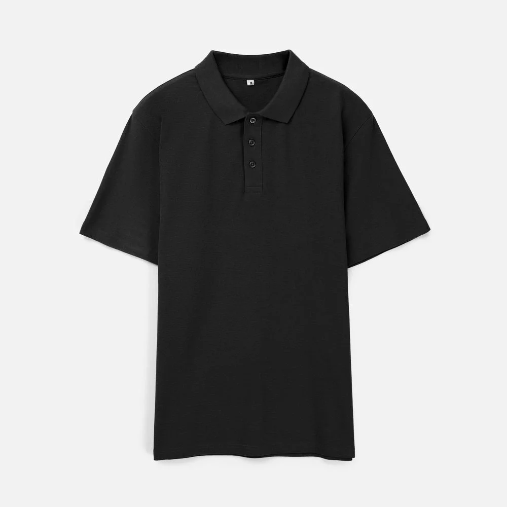 Рубашка поло унисекс Tervise, черная - фото 1