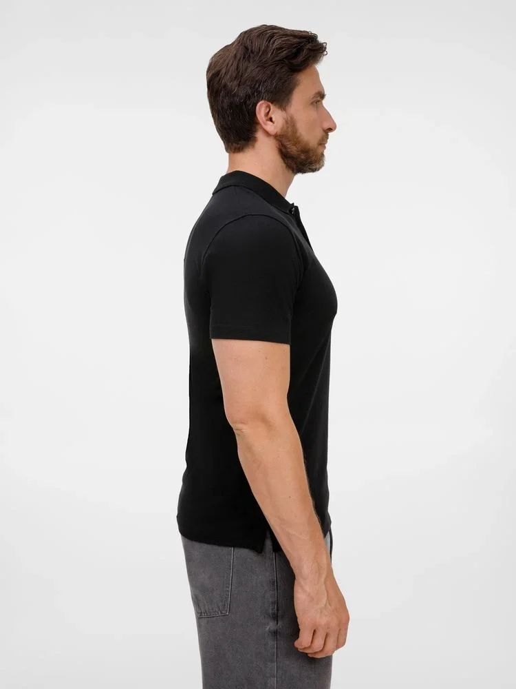 Рубашка поло унисекс Tervise, черная - фото 6