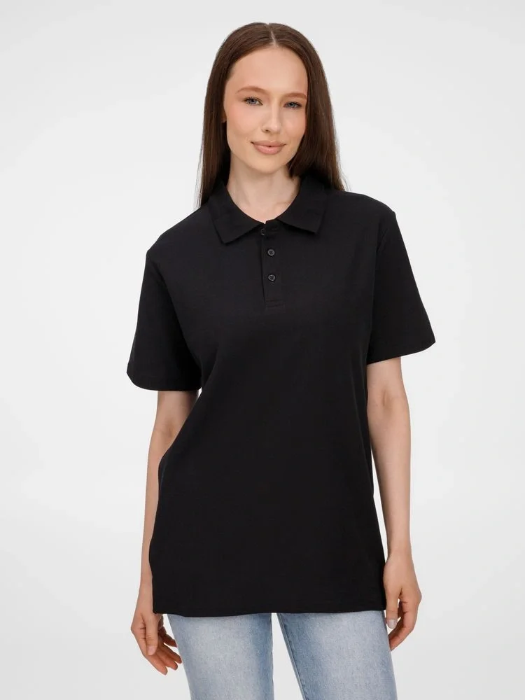 Рубашка поло унисекс Tervise, черная - фото 9