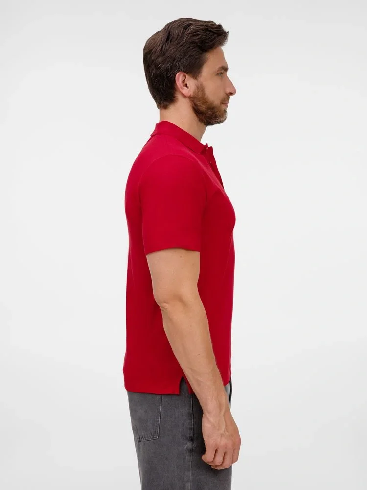 Рубашка поло унисекс Tervise, красная - фото 5