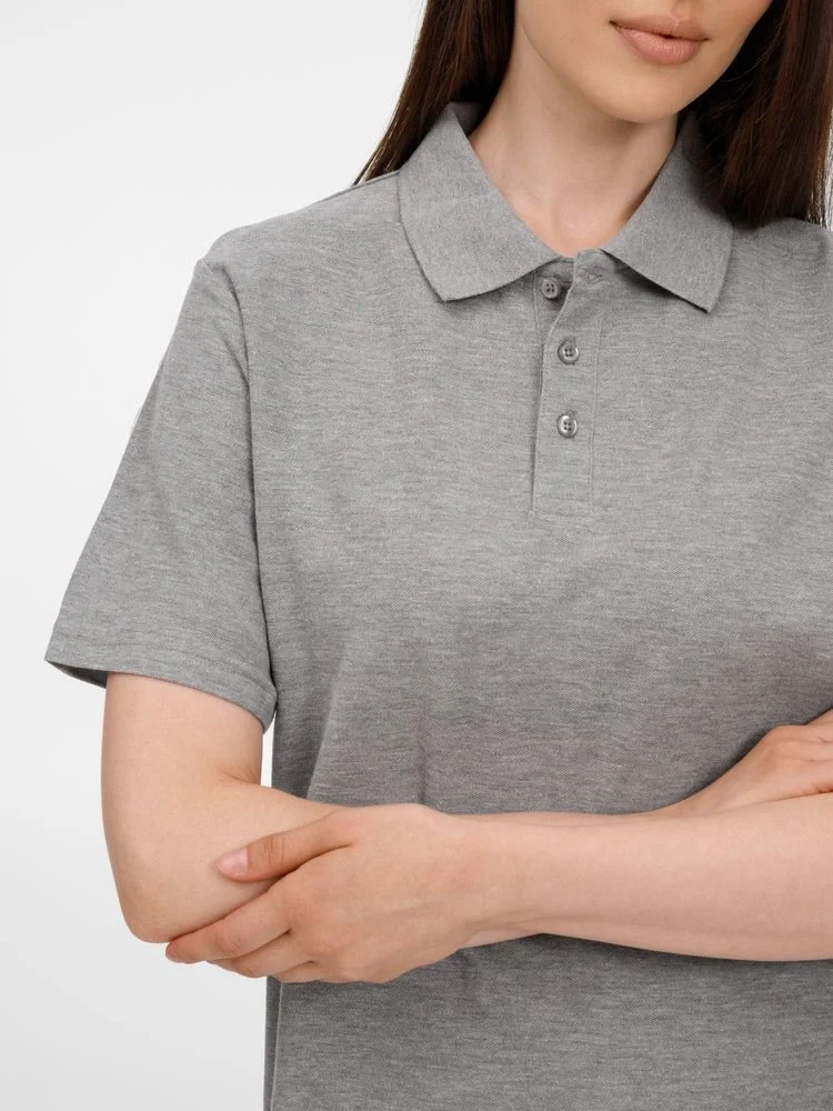 Рубашка поло унисекс Tervise, серый меланж - фото 11