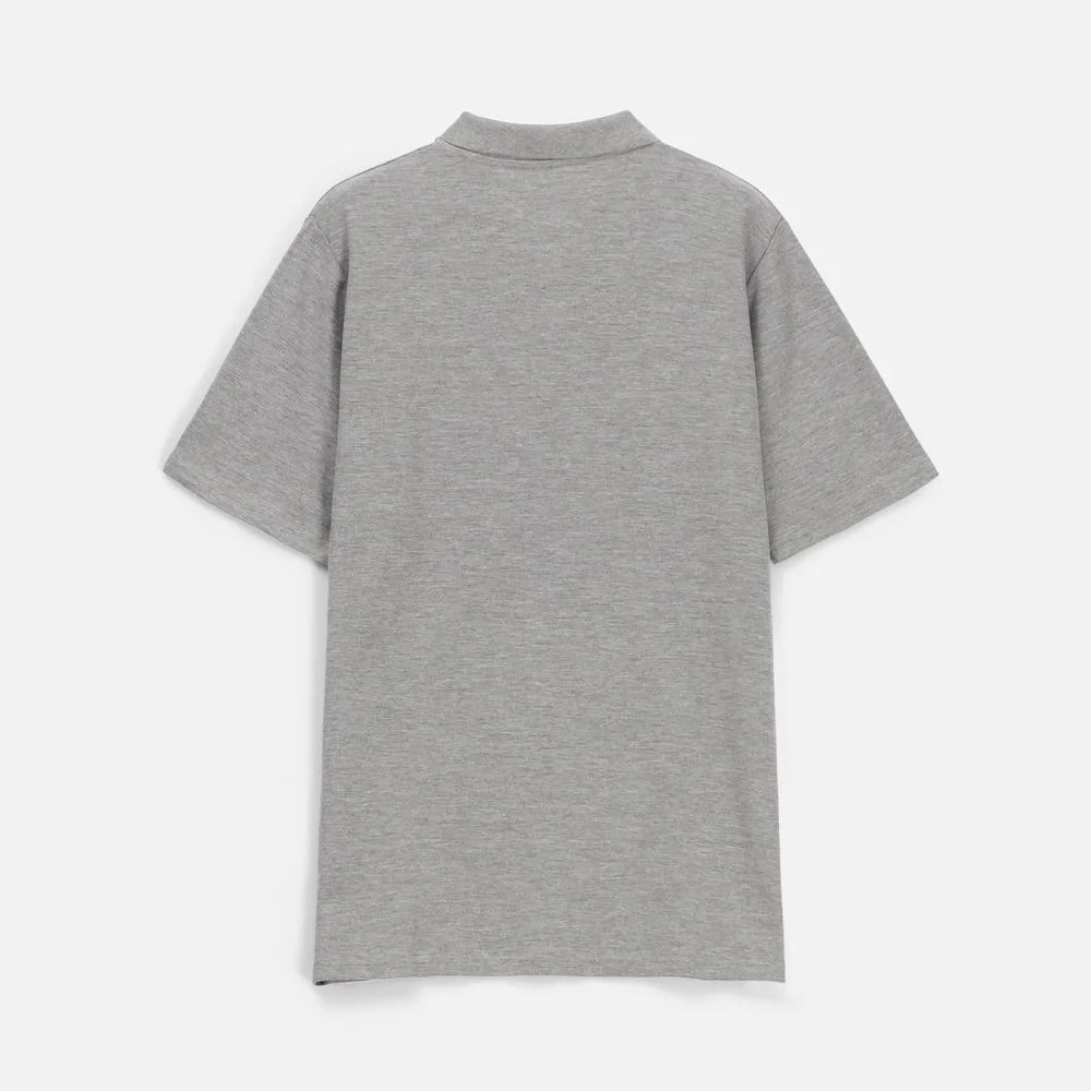 Рубашка поло унисекс Tervise, серый меланж - фото 2