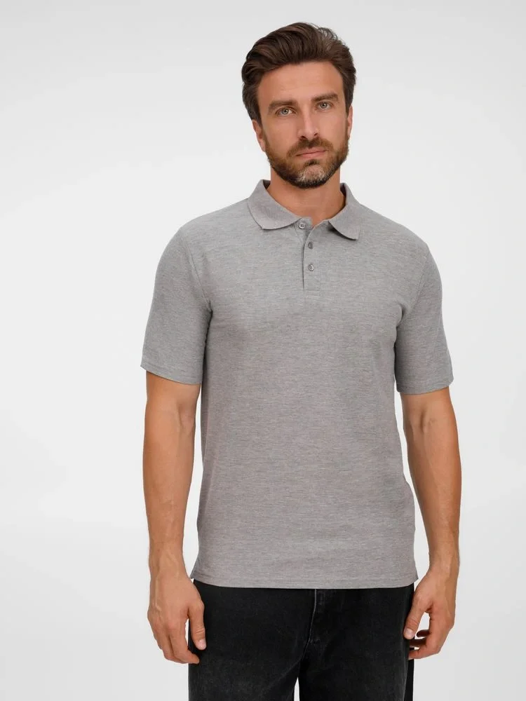 Рубашка поло унисекс Tervise, серый меланж - фото 4