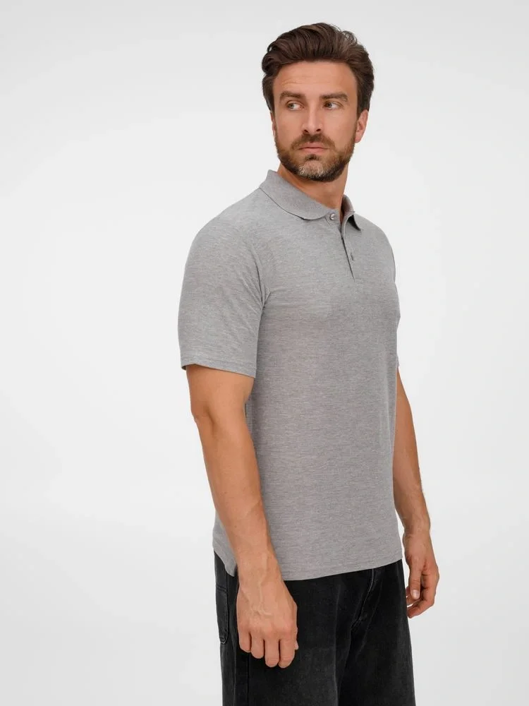 Рубашка поло унисекс Tervise, серый меланж - фото 5