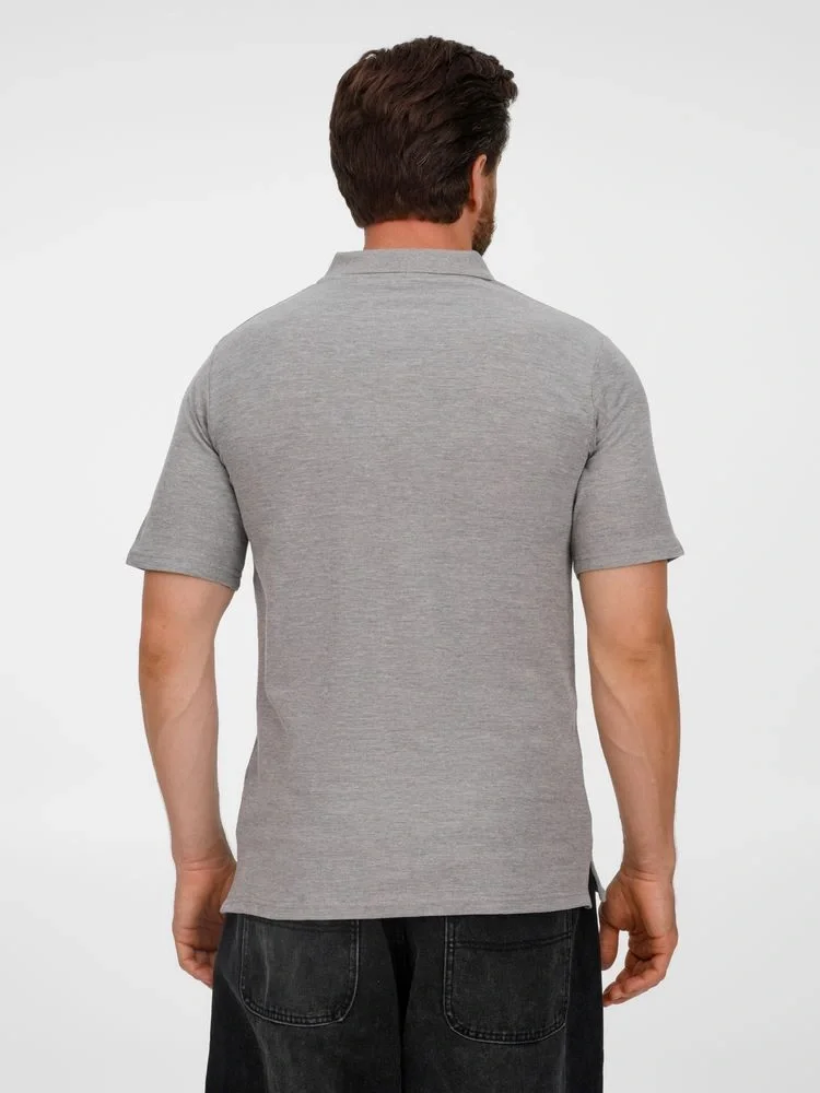 Рубашка поло унисекс Tervise, серый меланж - фото 7