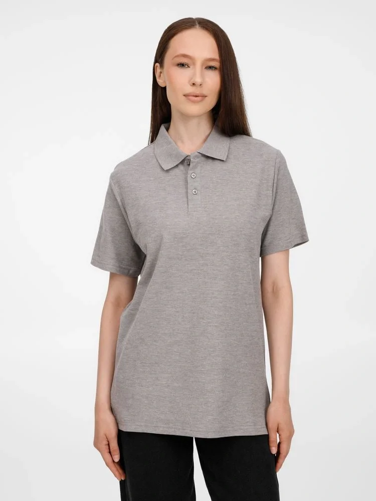 Рубашка поло унисекс Tervise, серый меланж - фото 9