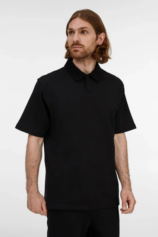 Рубашка поло унисекс Tiimi, черная - фото 1