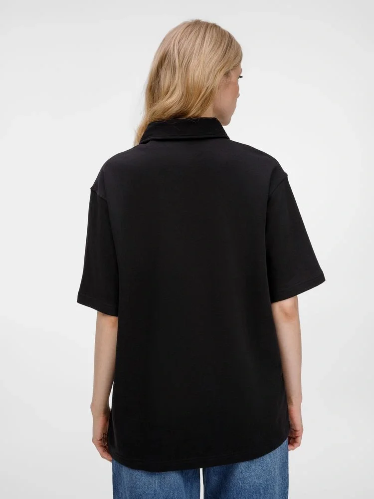 Рубашка поло унисекс Tiimi, черная - фото 11