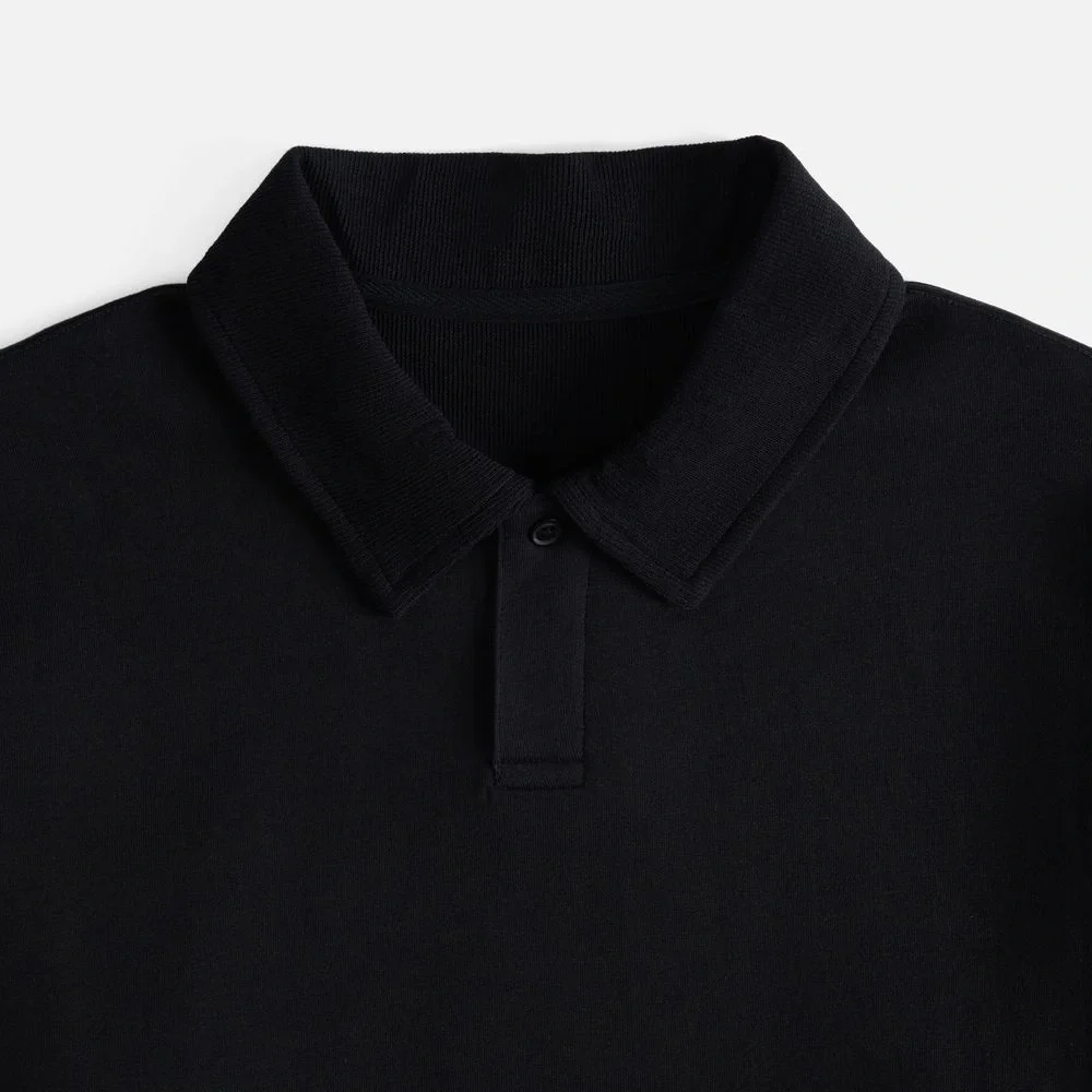 Рубашка поло унисекс Tiimi, черная - фото 4