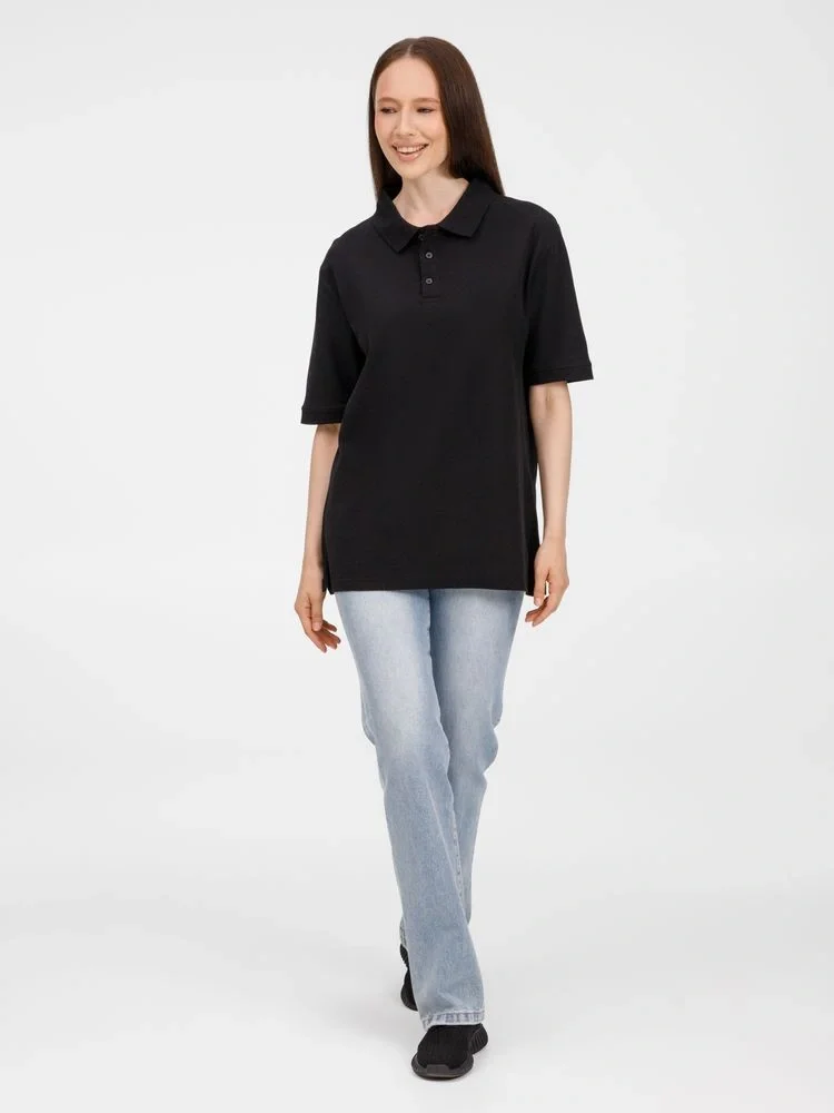 Рубашка поло унисекс Upswing, черная - фото 13