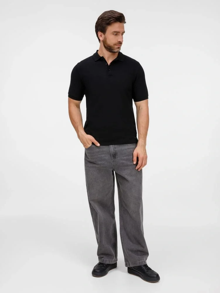 Рубашка поло унисекс Upswing, черная - фото 8