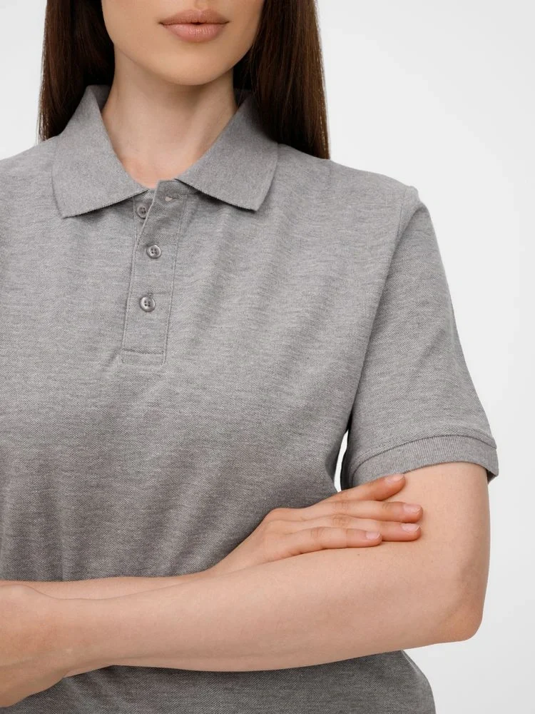 Рубашка поло унисекс Upswing, серый меланж - фото 10