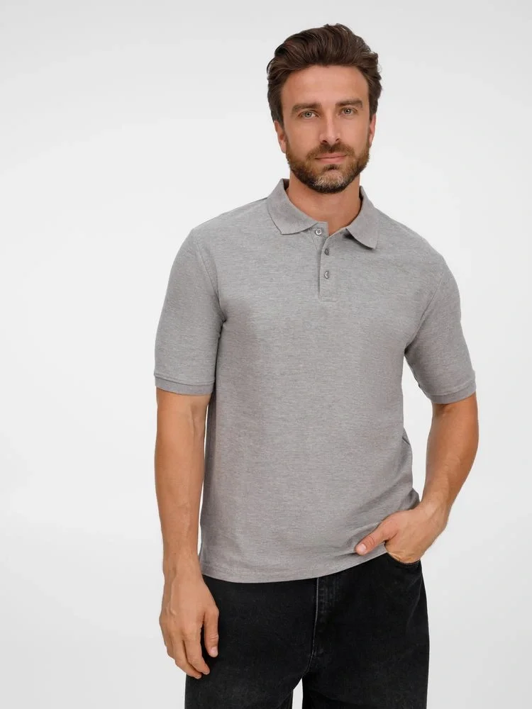 Рубашка поло унисекс Upswing, серый меланж - фото 4