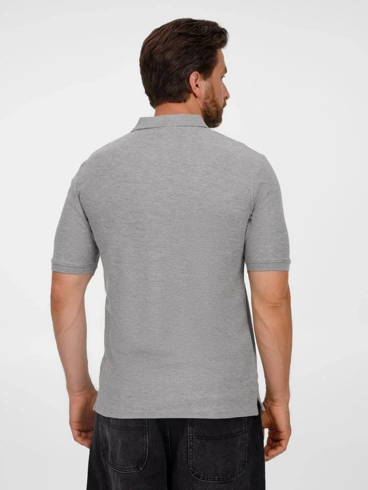 Рубашка поло унисекс Upswing, серый меланж - фото 6