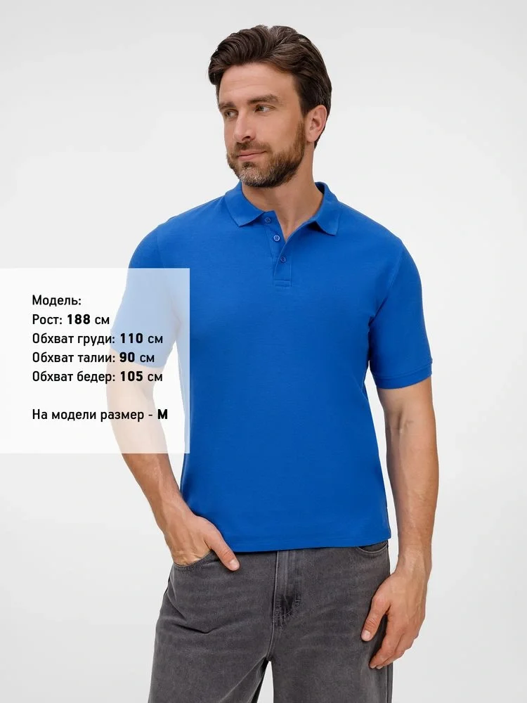 Рубашка поло унисекс Upswing, ярко-синяя - фото 4